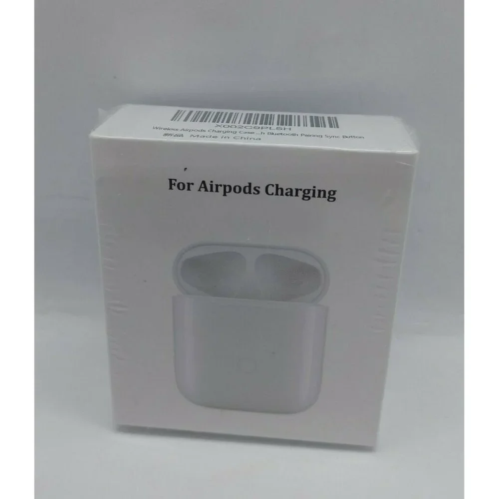 Wireless Charging Case Compatible w/AirPods 1 + 2 Bluetooth Pairing Sync Button